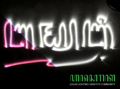 Hanacaraka Jogja lighting graffity community