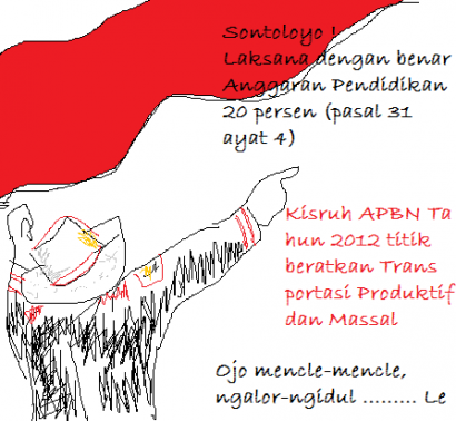 Mbulet APBN dan APBN-P Tahun 2012 (Karikatur)