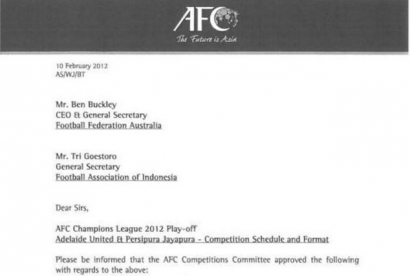 Play Off LCA Adelaide vs Persipura 16 Februari 2012