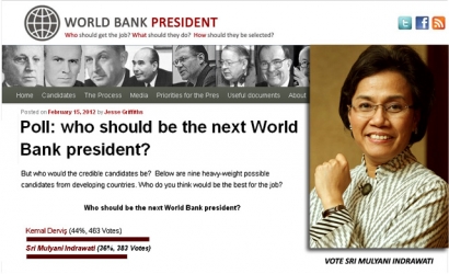 Polling Internasional: Srikandi Ekonomi Indonesia Calon Kuat Presiden Bank Dunia