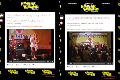 Menonton Kompasianival dari Thailand via Koplak Yo Band Streaming