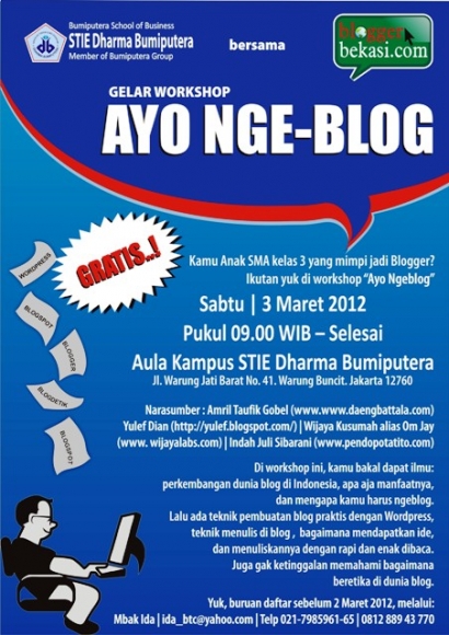 Ayo ngeblog di STIE Dharma Bumiputera Jakarta