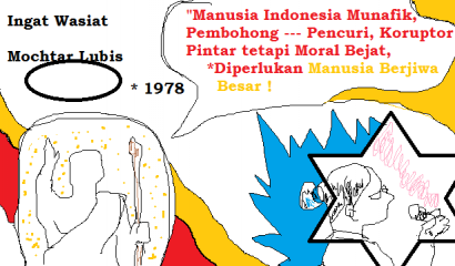Wasiat  Mochtar Lubis kepada Bangsa Indonesia --- 1978 (Karikatur)