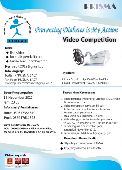 Sekelumit Info Social Activity PRISMA (Preventing Diabetes Is My Action)