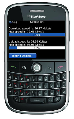 Uji Koneksi 3G BlackBerry dengan Xtreme Labs Speedtest