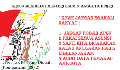 Kroco Mendebat Menteri ESDM (Karikatur)