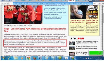 Tuduhan Jokowi China oleh Voa Islam Ternyata dari Artikel Humor