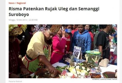 Ambisi Berlebihan Walikota Surabaya Risma Patenkan Rujak Uleg