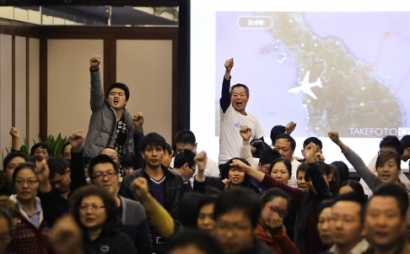 Kantor MAS di Beijing Dikawal Ketat Hadapi Kemarahan Kerabat Penumpang MH370