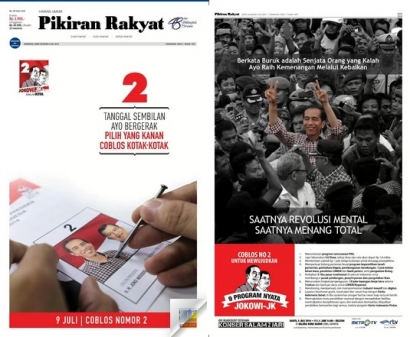 Bombardir Iklan Jokowi-JK di Media Warga Jawa Barat