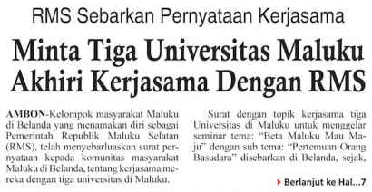 Tiga Universitas di Maluku Kerjasama dengan RMS?