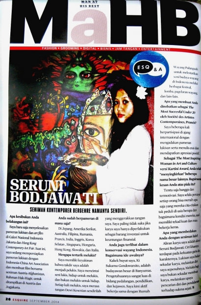 Seniman Inspirasi Esquire : Seruni Bodjawati (Lukisan, Film, Wayang)
