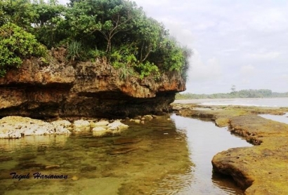 Laguna Elok di Pantai Jolangkung, Malang Selatan