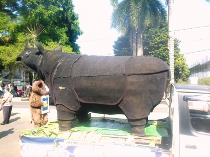 Rhino Carnival, Edukasi Penyelamatan Badak Jawa bersama Anak Sekolah