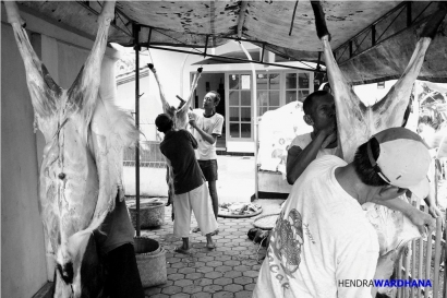 Cerita Foto: Idul Adha dalam Bingkai Gotong Royong Orang Desa