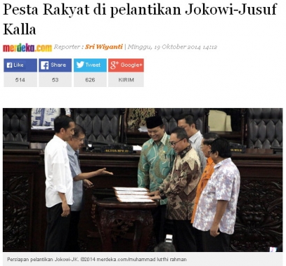 Heboh Rekor Tersembunyi Acara Pesta Rakyat Pelantikan Jokowi di Monas