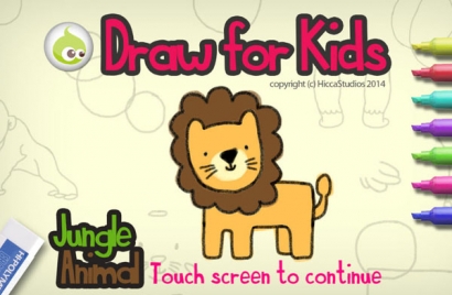 Aplikasi "Draw for Kids, Jungle Animal", Belajar Menggambar untuk Anak