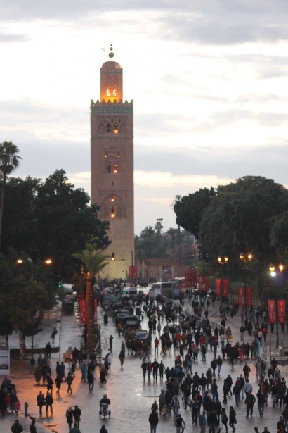 Menara Mesjid  Koutoubia, Iconic Kota Marrakech- Maroko