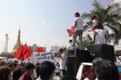 Demonstrasi Mulai Marak di Yangon, Myanmar
