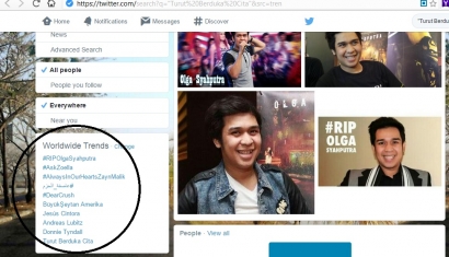 Netizen Berduka, #RIPOlgaSyahputra Puncaki Trending Topic