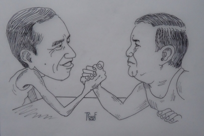 Inilah Kartun Perdana Saya, Jokowi versus Prabowo