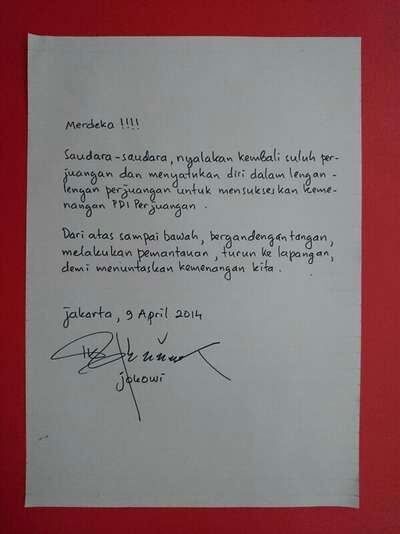 Analisa Tulisan Tangan Jokowi
