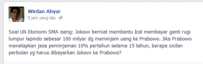 Siapa Bisa Menjawab Soal UAN Tentang Jokowi Ini?