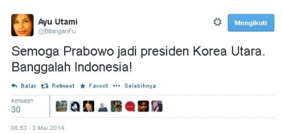 Ayu Utami: Semoga Prabowo Jadi Presiden Korea Utara